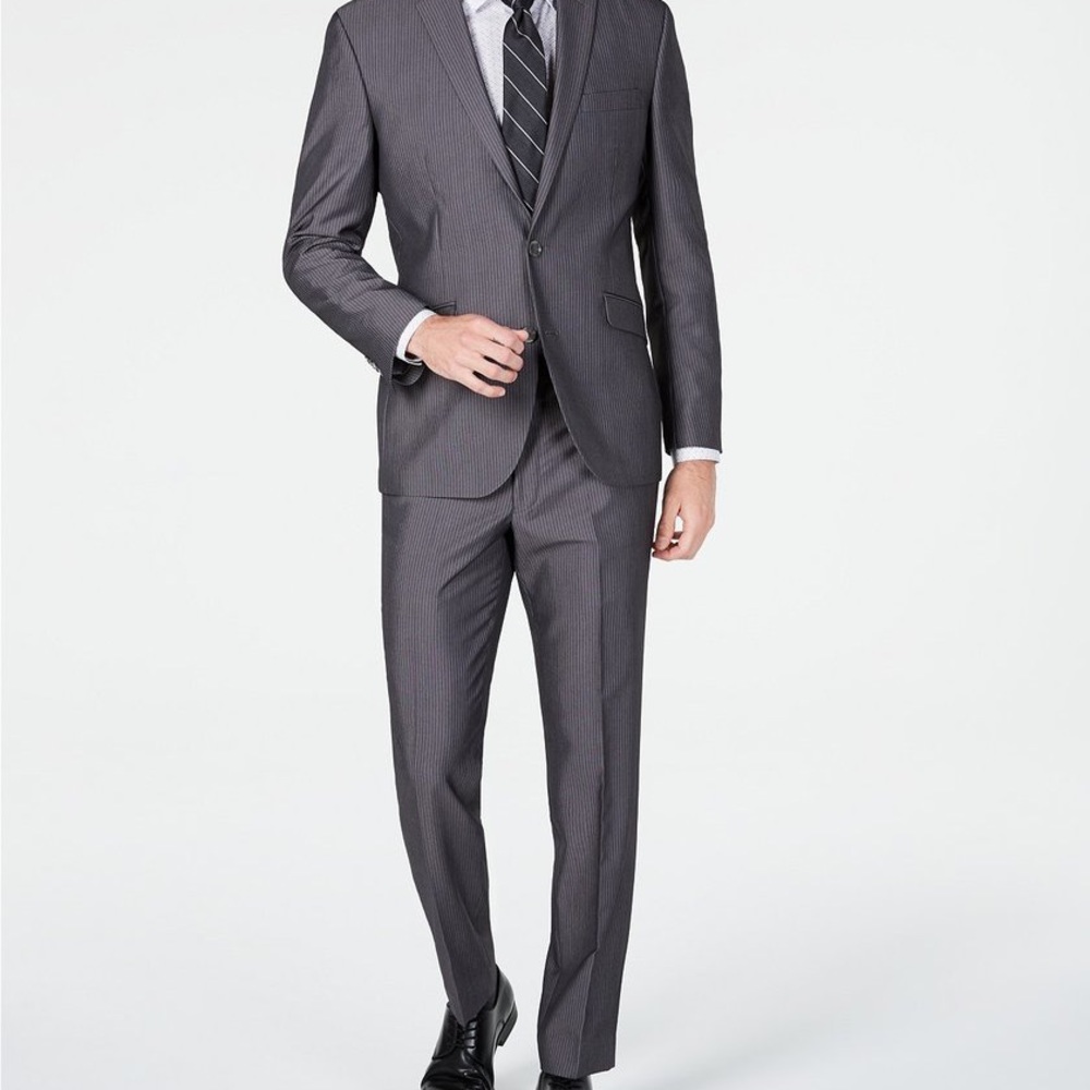 Kenneth Cole Unlisted Gray Stripe Suit